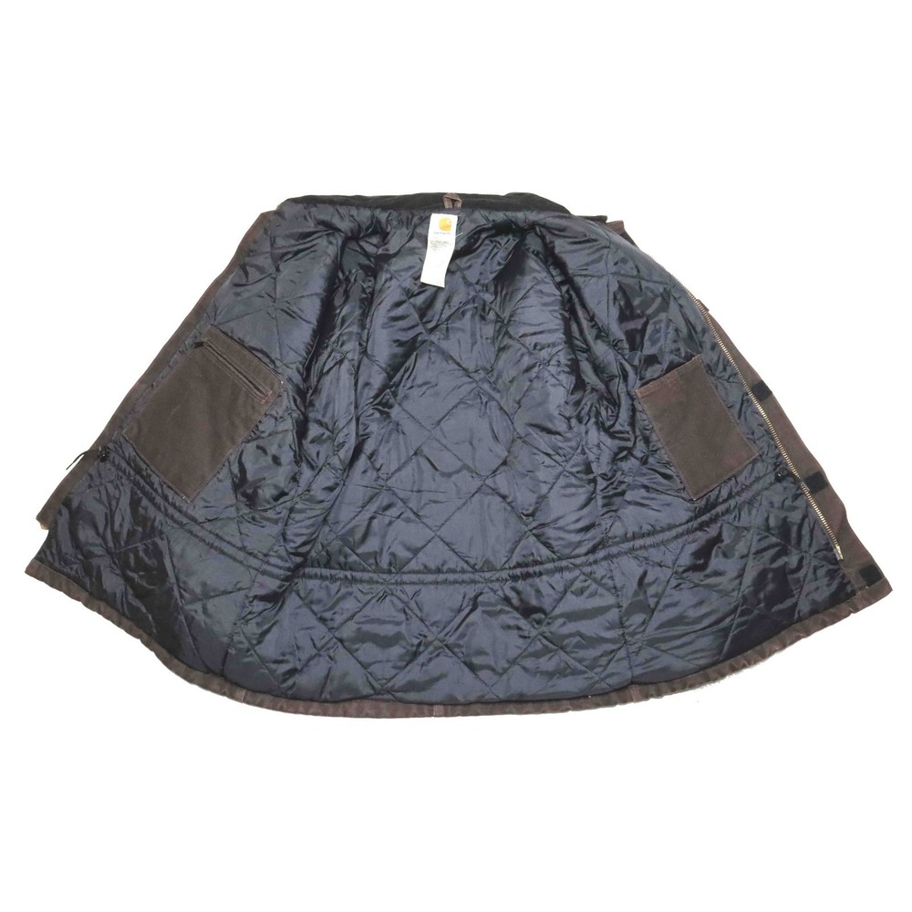 Carhartt C26 DKB Dark Brown Arctic Quilt Lined Coat Jacket Mens Size Large - Picture 5 of 8